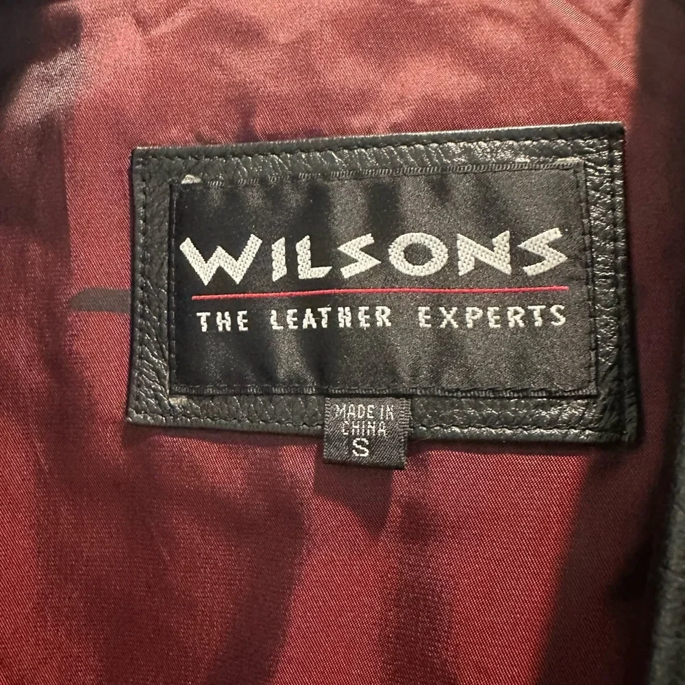 Wilsons Vintage 1988 Women’s Black Leather Jacket Size Small - Picture 7 of 8